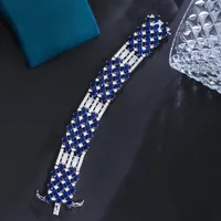 Wholesale Casual Simple Style Geometric Copper Inlay White Gold Plated Zircon Bracelets main image 4