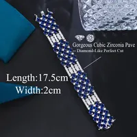 Wholesale Casual Simple Style Geometric Copper Inlay White Gold Plated Zircon Bracelets main image 2