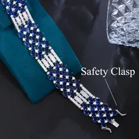 Wholesale Casual Simple Style Geometric Copper Inlay White Gold Plated Zircon Bracelets main image 3