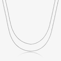 Style Ig Style Simple Couleur Unie Argent Sterling Placage Plaqué Or 18k Or Blanc Plaqué Collier main image 5