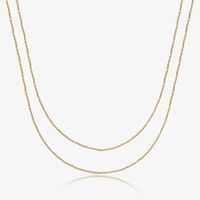 Ig Style Simple Style Solid Color Sterling Silver Plating 18k Gold Plated White Gold Plated Necklace main image 6