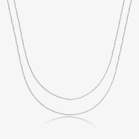 Style Ig Style Simple Couleur Unie Argent Sterling Placage Plaqué Or 18k Or Blanc Plaqué Collier sku image 3