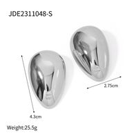 1 Pair IG Style Geometric 304 Stainless Steel 18K Gold Plated Ear Studs sku image 1