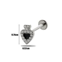 1 Piece Ear Cartilage Rings & Studs Simple Style Geometric Pure Titanium Plating Inlay Zircon sku image 13