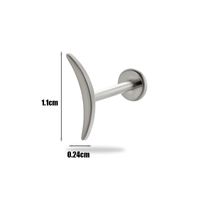 1 Piece Ear Cartilage Rings & Studs Simple Style Geometric Pure Titanium Plating Inlay Zircon sku image 5