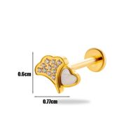 1 Piece Ear Cartilage Rings & Studs Simple Style Geometric Pure Titanium Plating Inlay Zircon sku image 11