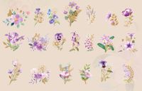 1 Piece Flower Class Learning Pet Cute Pastoral Stickers sku image 4