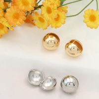 1 Pair Simple Style Round Plating Copper 18k Gold Plated White Gold Plated Huggie Earrings main image 1