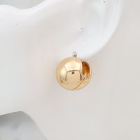 1 Pair Simple Style Round Plating Copper 18k Gold Plated White Gold Plated Huggie Earrings main image 5