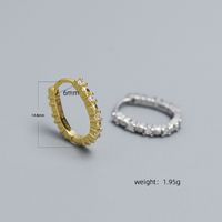 1 Pair Casual Simple Style Round Plating Inlay Sterling Silver Zircon Earrings main image 2