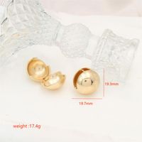 1 Pair Simple Style Round Plating Copper 18k Gold Plated White Gold Plated Huggie Earrings sku image 1