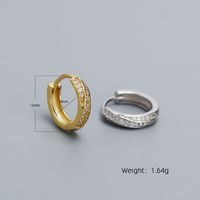 1 Pair Ig Style Geometric Plating Sterling Silver Huggie Earrings main image 2