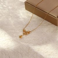 Ig Style Simple Style Bow Knot Stainless Steel Plating Pendant Necklace main image 1