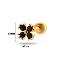 1 Piece Ear Cartilage Rings & Studs Simple Style Geometric 316 Stainless Steel  Copper Plating Inlay Zircon sku image 9