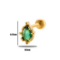 1 Piece Ear Cartilage Rings & Studs Simple Style Geometric 316 Stainless Steel  Copper Plating Inlay Zircon sku image 14
