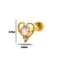 1 Piece Ear Cartilage Rings & Studs Simple Style Geometric 316 Stainless Steel  Copper Plating Inlay Zircon sku image 15