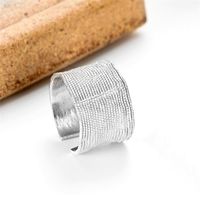 Wholesale Simple Style Solid Color Copper Silver Plated Open Rings main image 1