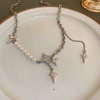 Elegant Lady Geometric Artificial Rhinestones Artificial Pearls Alloy Wholesale Pendant Necklace sku image 32