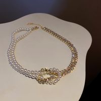 Elegant Lady Geometric Artificial Rhinestones Artificial Pearls Alloy Wholesale Pendant Necklace sku image 39
