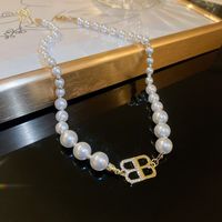 Elegant Lady Geometric Artificial Rhinestones Artificial Pearls Alloy Wholesale Pendant Necklace sku image 36