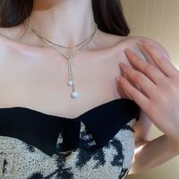 Elegant Lady Geometric Artificial Rhinestones Artificial Pearls Alloy Wholesale Pendant Necklace sku image 31