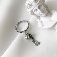 Wholesale Sweet Tassel Copper Plating Silver Plated Charm Rings main image 6