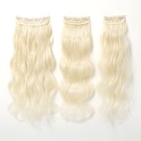Women's Cute Sweet Gold Black Casual Chemical Fiber Long Curly Hair Wig Clips main image 3