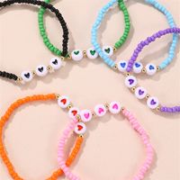Cute Sweet Heart Shape Plastic Beaded Women's Bracelets main image 5