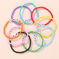 Cute Sweet Heart Shape Plastic Beaded Women's Bracelets main image 4
