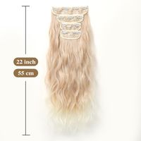 Women's Simple Style Gold Casual Weekend Chemical Fiber Long Curly Hair Wig Clips main image 7