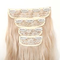 Women's Simple Style Gold Casual Weekend Chemical Fiber Long Curly Hair Wig Clips main image 5