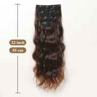 Women's Sweet Brown Casual Home Chemical Fiber Long Curly Hair Wig Clips main image 6