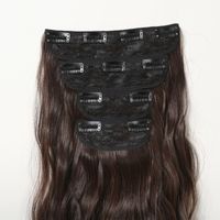 Women's Sweet Brown Casual Home Chemical Fiber Long Curly Hair Wig Clips main image 3