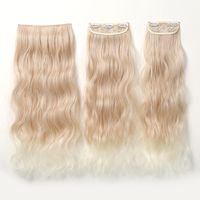 Women's Simple Style Gold Casual Weekend Chemical Fiber Long Curly Hair Wig Clips main image 4