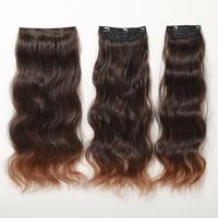 Women's Sweet Brown Casual Home Chemical Fiber Long Curly Hair Wig Clips main image 5