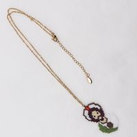 Ethnic Style Portrait Stainless Steel Glass Beaded Plating Gold Plated Unisex Pendant Necklace main image 5