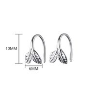 1 Pair Glam Sweet Leaf Solid Color Plating Sterling Silver Ear Studs main image 2