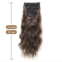 Women's Sweet Simple Style Brown Casual Party Chemical Fiber Long Curly Hair Wig Clips main image 6