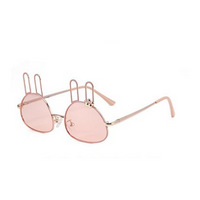 Cartoon Style Cute Simple Style Bunny Ears Tac Special-shaped Mirror Full Frame Kids Sunglasses sku image 2
