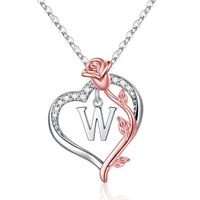 Wholesale Elegant Simple Style Letter Heart Shape Rose Stainless Steel Copper Plating Inlay Zircon sku image 23