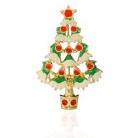 Christmas Brooch Crutches Elk Snowflake Snowman Christmas Tree Wreath Bell Boots Pin Corsage Hot Sale sku image 6
