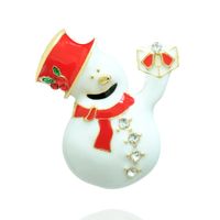 Christmas Brooch Crutches Elk Snowflake Snowman Christmas Tree Wreath Bell Boots Pin Corsage Hot Sale sku image 8