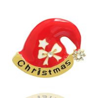 Christmas Brooch Crutches Elk Snowflake Snowman Christmas Tree Wreath Bell Boots Pin Corsage Hot Sale sku image 16