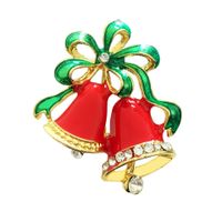 Christmas Brooch Crutches Elk Snowflake Snowman Christmas Tree Wreath Bell Boots Pin Corsage Hot Sale sku image 33