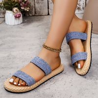 Women's Casual Color Block Hollow Round Toe Slides Slippers main image 9