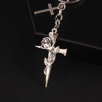 Retro Commute Cross Alloy Bag Pendant Keychain main image 4