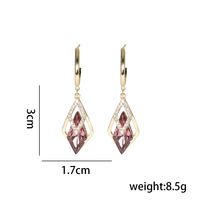 1 Pair Ig Style Shiny Geometric Plating Inlay Copper Artificial Crystal Rhinestones Drop Earrings main image 2