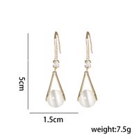 1 Pair Ig Style Simple Style Geometric Plating Inlay Copper Opal Drop Earrings sku image 1