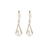 1 Pair Ig Style Simple Style Geometric Plating Inlay Copper Opal Drop Earrings main image 4