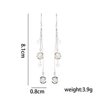 1 Pair Ig Style Simple Style Geometric Plating Inlay Copper Opal Drop Earrings main image 2